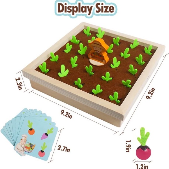 Montessori Wooden Vegetable Memory Game Toddler Learning Toy NEW - Picture 8 of 10